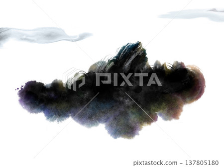 textured cloud, isolated on white background 137805180