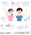 Illustration set of smiling dentists 137806707
