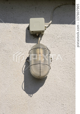 Outdoor Industrial Wall Light with Wire Cage Outdoor Industrial Wall Light with Wire Cage 137807905