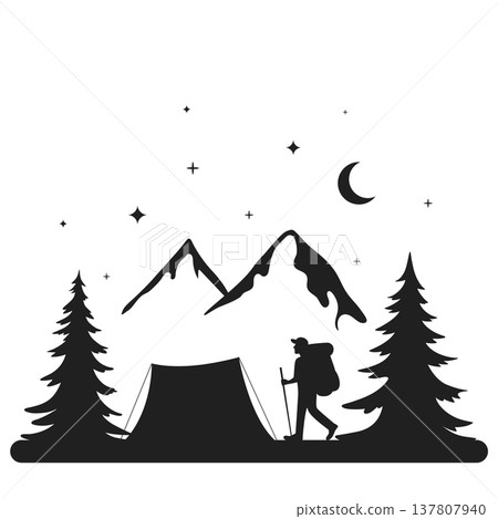 camping in mountains 137807940