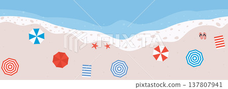 summer beach seamless background 137807941