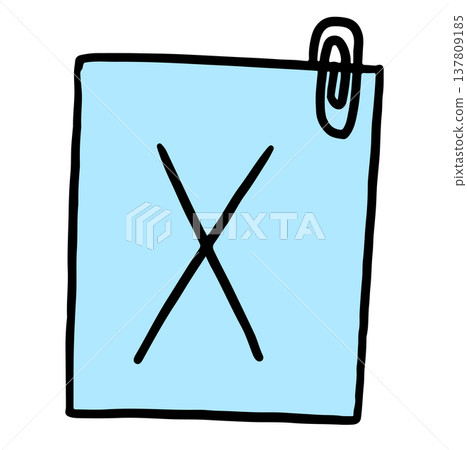 Hand writing capital X alphabet letter for a to z, font, typography, text, message, initials, card, sticker, tattoo, education book, name design, print, brooch, pin, patch, icon, kid drawing style 137809185