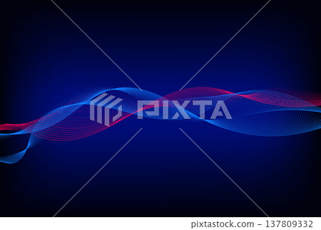 Wave lines flowing dynamic. Artificial intelligence deep learning visualization networks concept for AI, music, sound. Vector illustration Wave lines flowing dynamic. Artificial intelligence deep learning visualization networks concept for AI, music, sound. Vector illustration 137809332