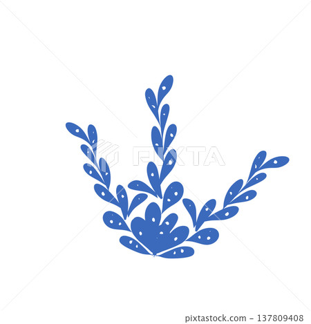 Abstract seaweed silhouette cut out. Illustration  137809408