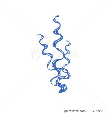 Abstract seaweed silhouette cut out. Illustration Abstract seaweed silhouette cut out. Illustration 137809410
