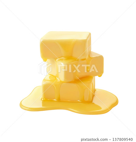 Butter illustration real 137809540