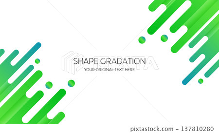 Fresh green streamlined frame, refreshing gradient, transparent material. Fresh green streamlined frame, refreshing gradient, transparent material. 137810280