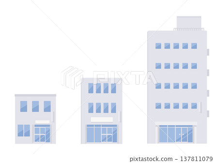 Illustration of a flat building Illustration of a flat building 137811079