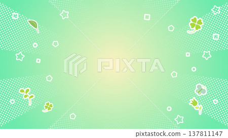 Clover, young leaves, butterflies, a refreshing illustration Clover, young leaves, butterflies, a refreshing illustration 137811147