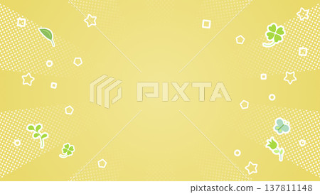 Clover, young leaves, butterflies, a refreshing illustration Clover, young leaves, butterflies, a refreshing illustration 137811148