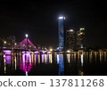 Central Da Nang riverside skyline on Han river Vietnam at night 137811268
