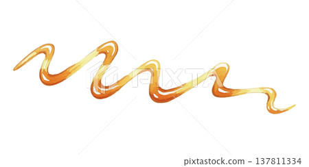 Watercolor-style illustration of maple syrup 137811334