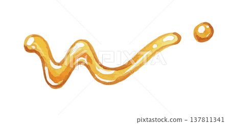 Watercolor-style illustration of maple syrup 137811341