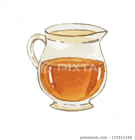 Watercolor-style illustration of maple syrup 137811348