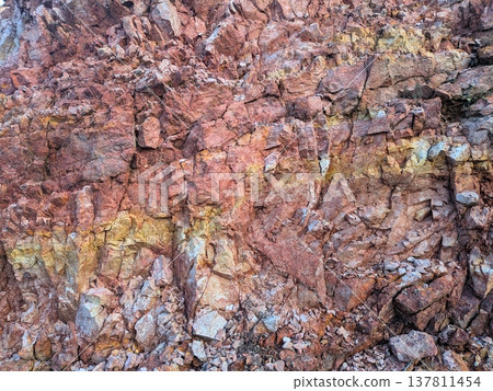 Red Mineral Rock Face Texture Red Mineral Rock Face Texture 137811454