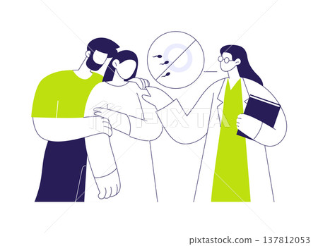 Infertility diagnosis abstract concept vector illustration. Infertility diagnosis abstract concept vector illustration. 137812053