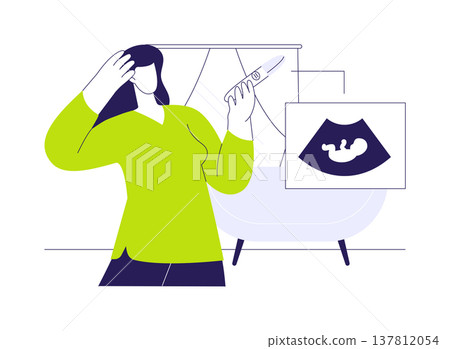 Pregnancy test abstract concept vector illustration. Pregnancy test abstract concept vector illustration. 137812054