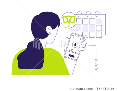 Period tracking abstract concept vector illustration. Period tracking abstract concept vector illustration. 137812056