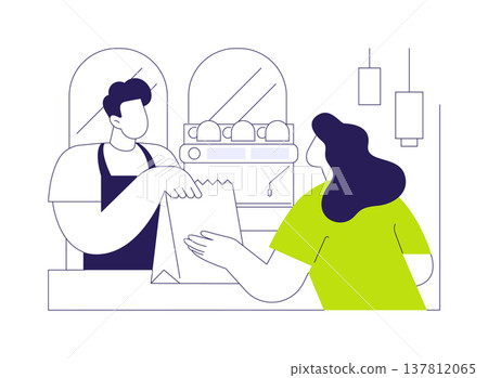 Make an order isolated cartoon vector illustrations. Make an order isolated cartoon vector illustrations. 137812065