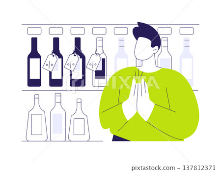 Happy with discount isolated cartoon vector illustrations. 137812371