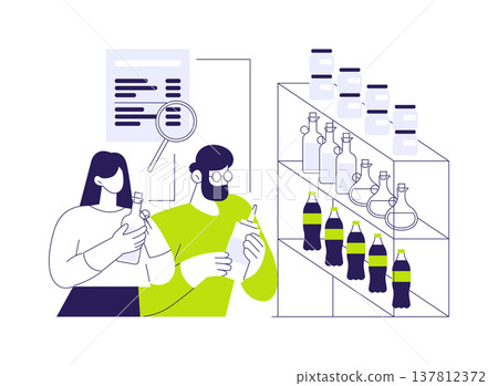 Nutrition facts isolated cartoon vector illustrations. Nutrition facts isolated cartoon vector illustrations. 137812372