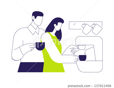 Hot espresso isolated cartoon vector illustrations. 137812406