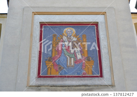 Romania, Transylvania, Brașov, St. Nicholas Church, frescoes, Union Square Romania, Transylvania, Brașov, St. Nicholas Church, frescoes, Union Square 137812427