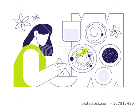 Ayurvedic diet isolated cartoon vector illustrations. 137812480