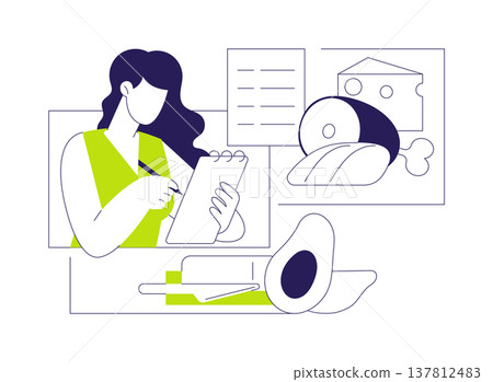 Ketogenic diet isolated cartoon vector illustrations. Ketogenic diet isolated cartoon vector illustrations. 137812483
