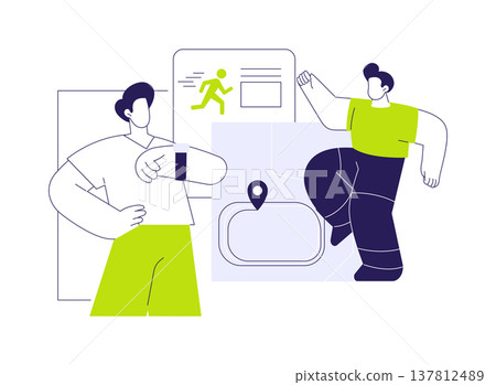 Physical activity coach isolated cartoon vector illustrations. 137812489