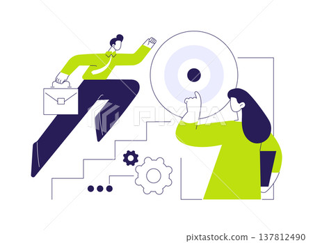 Motivational coach isolated cartoon vector illustrations. 137812490