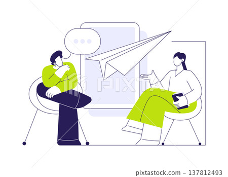 Metaphoric cards isolated cartoon vector illustrations. Metaphoric cards isolated cartoon vector illustrations. 137812493