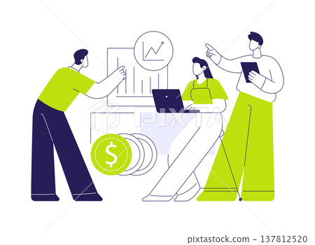 Financial management isolated cartoon vector illustrations. Financial management isolated cartoon vector illustrations. 137812520