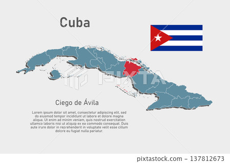Vector map of Cuba - Ciego de Avila Province 137812673