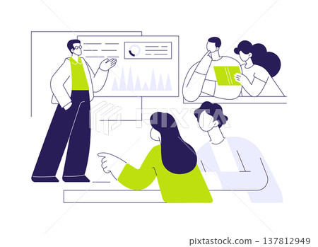 Project presentation isolated cartoon vector illustrations. 137812949