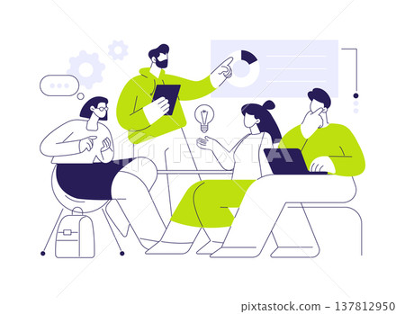 Creative project isolated cartoon vector illustrations. Creative project isolated cartoon vector illustrations. 137812950