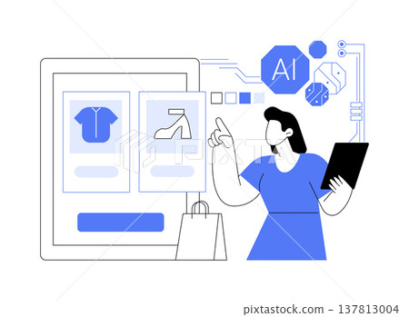 AI-Augmented Customer Style Profiling abstract concept vector illustration. AI-Augmented Customer Style Profiling abstract concept vector illustration. 137813004