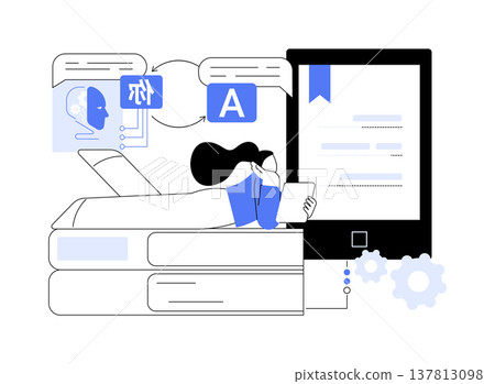 AI Language Style Transfer abstract concept vector illustration. 137813098