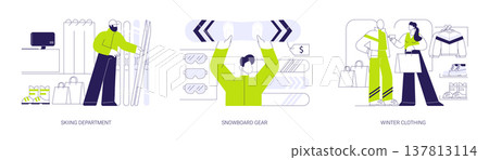 Sports gear store isolated cartoon vector illustrations se Sports gear store isolated cartoon vector illustrations se 137813114