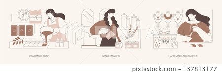 Craft workshops isolated cartoon vector illustrations se Craft workshops isolated cartoon vector illustrations se 137813177
