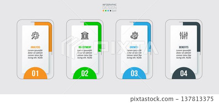 Infographic template business concept with step. Infographic template business concept with step. 137813375