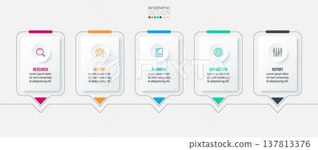 Timeline chart business infographic template. Timeline chart business infographic template. 137813376