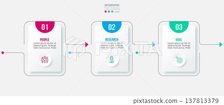 Timeline chart business infographic template. 137813379