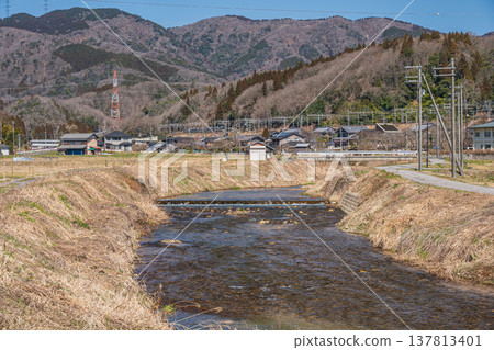 Rural scenery of Nishiasaimachi, Lake Biwa, Nagahama City, Shiga Prefecture 137813401