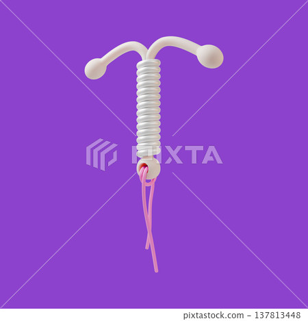 3d Color Contraceptive Spiral Female Health Concept Cartoon Design Style. Vector illustration of Contraceptive Device for Birth Control 3d Color Contraceptive Spiral Female Health Concept Cartoon Design Style. Vector illustration of Contraceptive Device for Birth Control 137813448