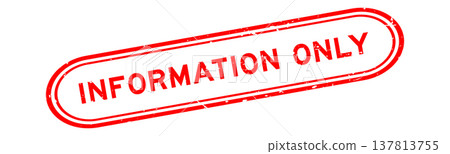 Grunge red information only word rubber seal stamp on white background 137813755