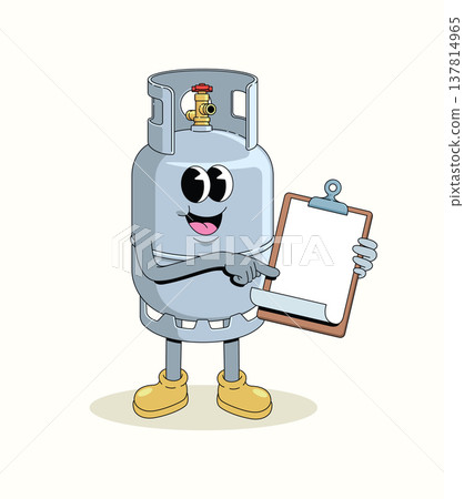 gas cylinder blank note groovy cartoon illustration gas cylinder blank note groovy cartoon illustration 137814965