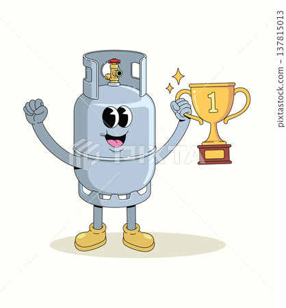 gas cylinder trophy groovy cartoon illustration gas cylinder trophy groovy cartoon illustration 137815013