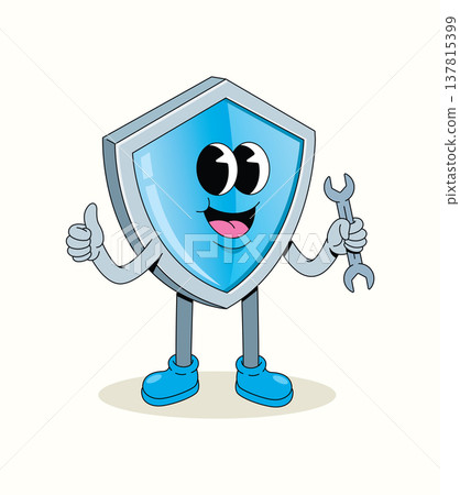 shield repair scooter groovy cartoon illustration shield repair scooter groovy cartoon illustration 137815399