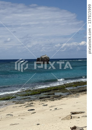 奄美大島：擁有清澈海水和壯麗日落的壯觀景點－大濱海灘公園，擁有藍色的大海和白色的沙灘。 137815999